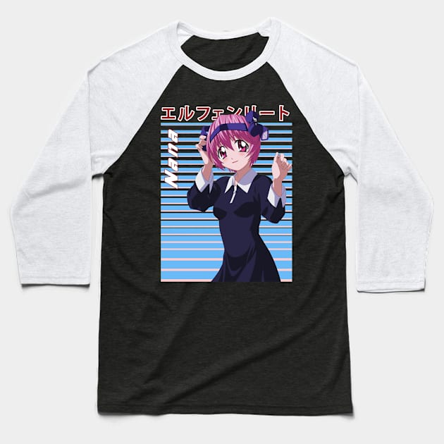 Manga Magic Immerse In The World Of Elfen Lied Baseball T-Shirt by Super Face